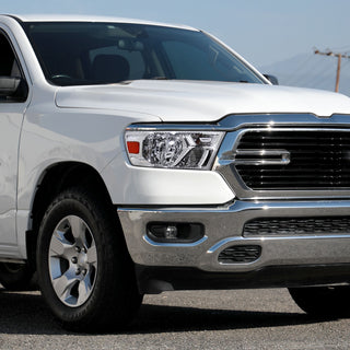 Spec D Factory Style Crystal Headlight Passenger Side: Ram 1500 2019-2024 w/ Chrome Housing