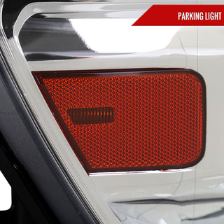 Spec D Factory Style Crystal Headlight Passenger Side: Ram 1500 2019-2024 w/ Chrome Housing