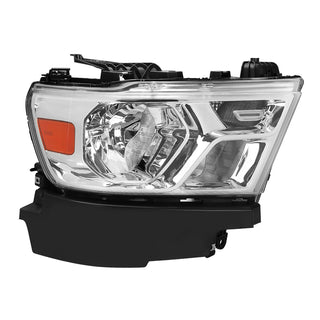 Spec D Factory Style Crystal Headlight Passenger Side: Ram 1500 2019-2024 w/ Chrome Housing