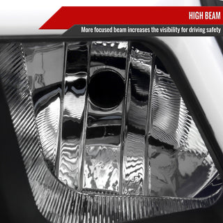 Spec D Animated LED Bar Headlights Clear Lens Matte Black: Ram 1500 2019-2024 w/ Factory Halogen
