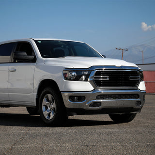 Spec D Factory Style Crystal Headlight Black Housing (PASSENGER): Ram 1500 2019-2024 3.6L/5.7L