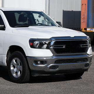Spec D Factory Style Crystal Headlight Black Housing (PASSENGER): Ram 1500 2019-2024 3.6L/5.7L
