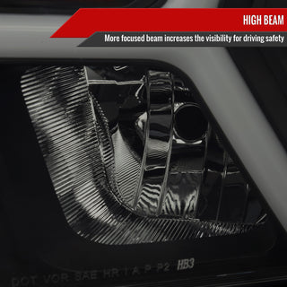 Spec D Animated LED Bar Headlights Matte Black: Ram 1500 2019-2024 w/ Factory Halogen
