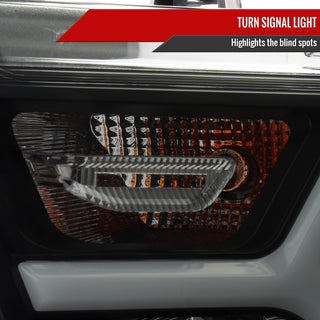 Spec D Animated LED Bar Headlights Matte Black: Ram 1500 2019-2024 w/ Factory Halogen