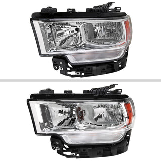 Spec D Factory Style Crystal Headlight Chrome Housing (DRIVER): Ram 2500/3500 2019-2024
