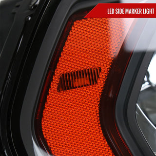 Spec D Factory Style Crystal Headlight Black Housing (PASSENGER): Ram 2500/3500 2019-2024