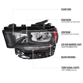 Spec D OEM Style Fog Lights (Black): Ram 2500 & 3500 2019 - 2024