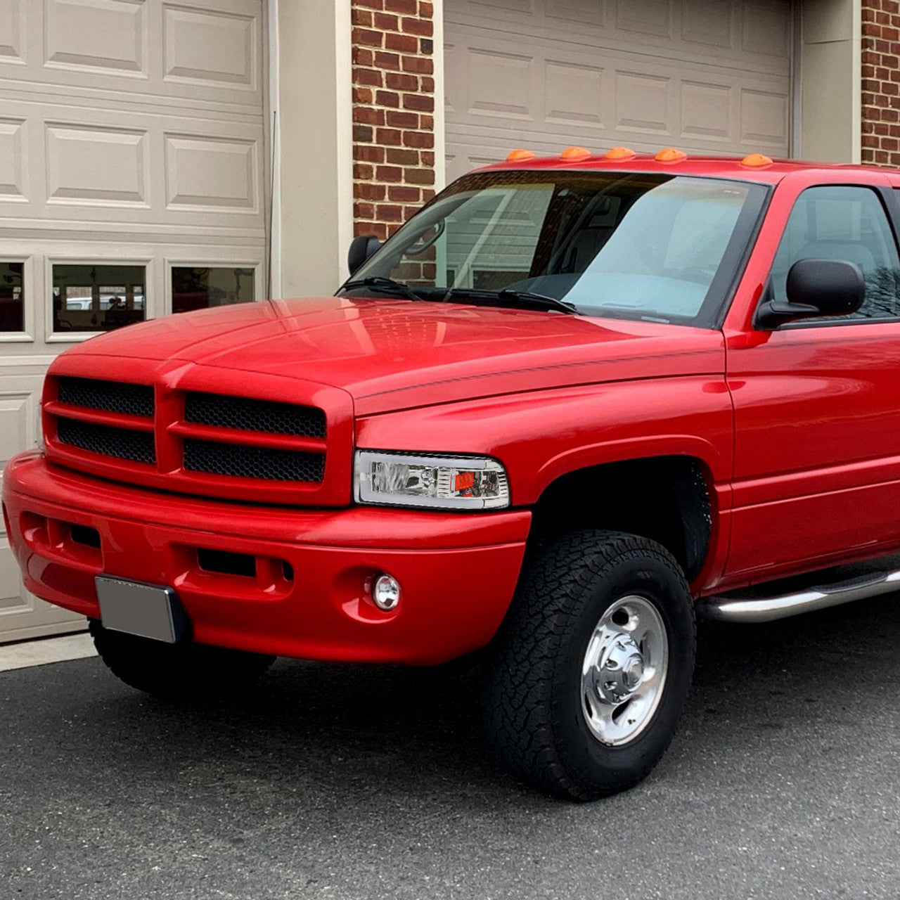 Spec D OEM Style Headlights w/ LED Bar (Chrome): Dodge Ram 1994 - 2002