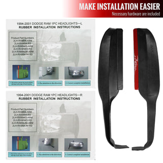 Spec D OEM Style Headlights w/ LED Bar (Smoke): Dodge Ram 1994 - 2002