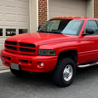 Spec D OEM Style Headlights w/ LED Bar (Smoke): Dodge Ram 1994 - 2002