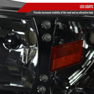 Spec D Crystal LED Headlights (Smoke): Dodge Ram 1994 - 2002