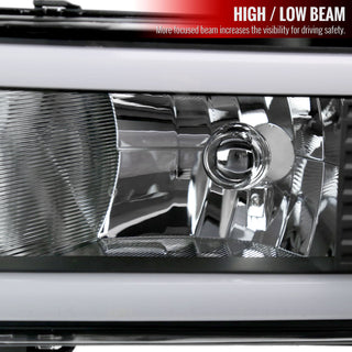 Spec D OEM Style Headlights w/ LED Bar (Black): Dodge Ram 1994 - 2002