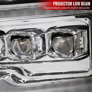 Spec D LED Headlights (Chrome w/ LED Sequential Signal): Dodge Ram 2009 - 2018