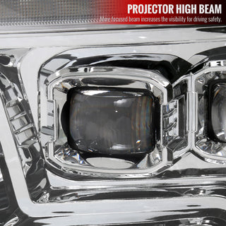 Spec D LED Headlights (Chrome w/ LED Sequential Signal): Dodge Ram 2009 - 2018