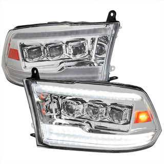 Spec D LED Headlights (Chrome w/ LED Sequential Signal): Dodge Ram 2009 - 2018