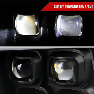 Spec D LED Bar Sequential Turn Signal Projector Headlights (Matte Black): Dodge RAM 1500 / RAM 2500 / RAM 3500 2009-2024