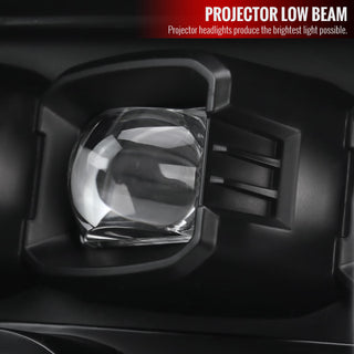 Spec D LED Projector Headlights (Black w/ Sequential Signal): Dodge Ram 2009 - 2018