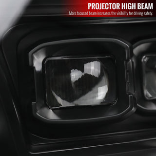 Spec D LED Projector Headlights (Black w/ Sequential Signal): Dodge Ram 2009 - 2018