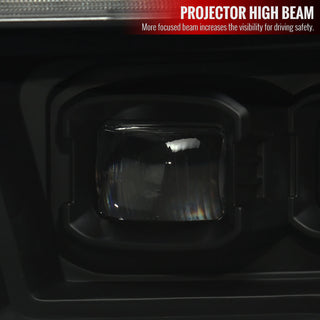 Spec D LED Headlights (Black w/ LED Sequential Signal): Dodge Ram 2009 - 2018