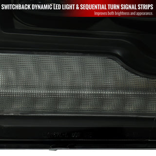 Spec D LED Headlights (Black w/ LED Sequential Signal): Dodge Ram 2009 - 2018