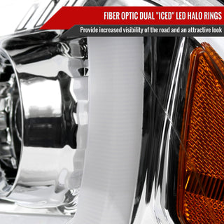 Spec D Projector Halo Headlights (Chrome): Dodge Charger 2011 - 2014