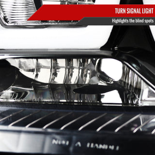 Spec D U-Shape Halo Projector Halo Headlights (Black): Dodge Charger 2011 - 2014