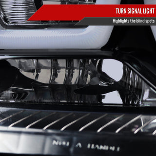 Spec D Projector Halo Headlights (Smoke): Dodge Charger 2011 - 2014