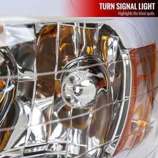 Spec D Projector Halo Headlights w/ LED Bar (Chrome): Dodge Ram 2002 - 2005