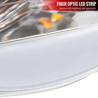 Spec D Projector Halo Headlights w/ LED Bar (Chrome): Dodge Ram 2002 - 2005