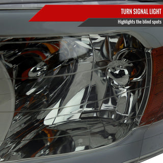 Spec D Projector Halo Headlights w/ LED Bar (Smoke): Dodge Ram 2002 - 2005