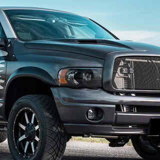 Spec D Projector Halo Headlights (Black): Dodge Ram 2002 - 2005