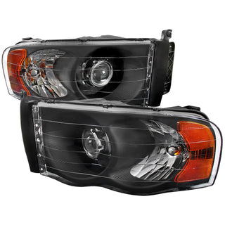 Spec D Projector Halo Headlights (Black): Dodge Ram 2002 - 2005