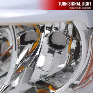 Spec D Projector Halo Headlights w/ LED Bar (Chrome): Dodge Ram 2006 - 2008