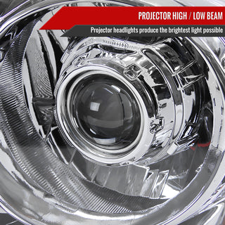 Spec D Projector Halo Headlights (Chrome): Dodge Ram 2006 - 2008