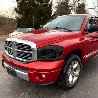 Spec D Projector Halo Quad Headlights w/ LED Bar (Smoke): Dodge Ram 2006 - 2008