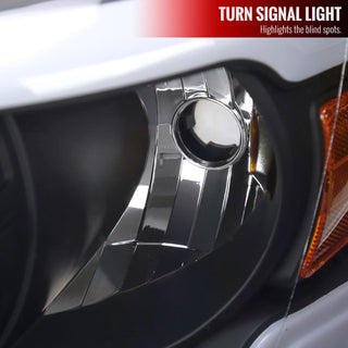 Spec D Projector Halo Headlights w/ LED Bar (Black): Dodge Ram 2006 - 2008