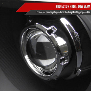 Spec D Projector Halo Headlights (Black): Dodge Ram 2006 - 2008