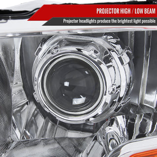 Spec D Projector Halo Headlights (Chrome): Dodge Ram 2009 - 2018