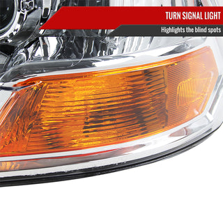 Spec D Projector Halo Headlights (Chrome): Dodge Ram 2009 - 2018