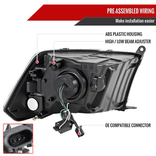 Spec D Projector Halo Headlights (Black): Dodge Ram 2009 - 2018