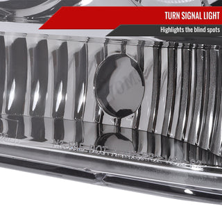 Spec D Projector Halo Headlights (Chrome): Jeep Grand Cherokee 1993 - 1996