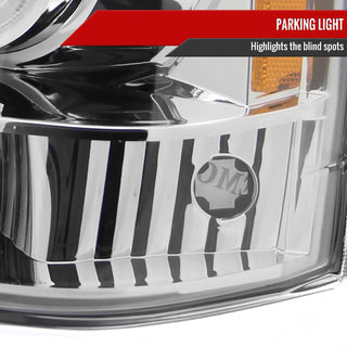 Spec D Projector Halo Headlights (Chrome): Jeep Grand Cherokee 1993 - 1996