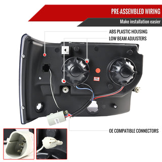 Spec D Projector Halo Headlights (Chrome): Jeep Grand Cherokee 1993 - 1996