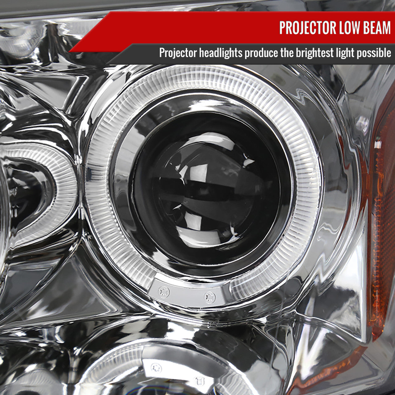 Spec D LED Projector Headlights (Chrome): Dodge Magnum 2005 - 2007