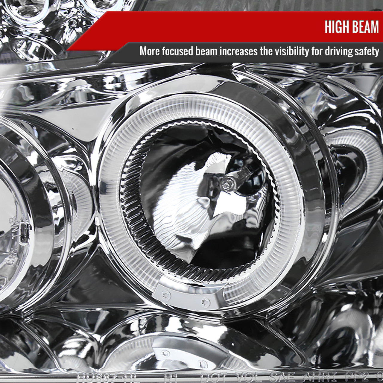 Spec D LED Projector Headlights (Chrome): Dodge Magnum 2005 - 2007