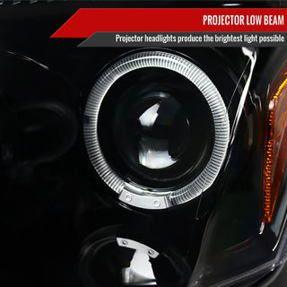 Spec D Projector Halo Headlights (Glossy Black): Dodge Magnum 2005 - 2007