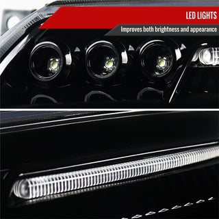 Spec D Projector Halo Headlights (Glossy Black): Dodge Magnum 2005 - 2007