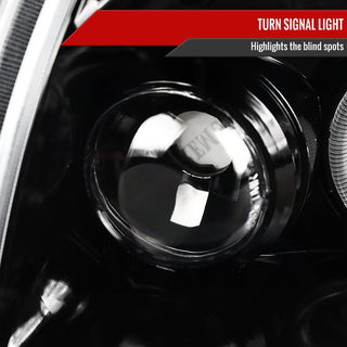 Spec D Projector Halo Headlights (Glossy Black): Dodge Magnum 2005 - 2007