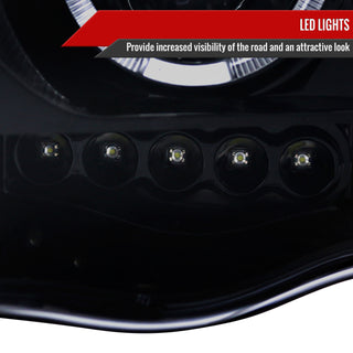 Spec D Projector Halo Headlights (Smoke): Dodge Ram 2002 - 2005