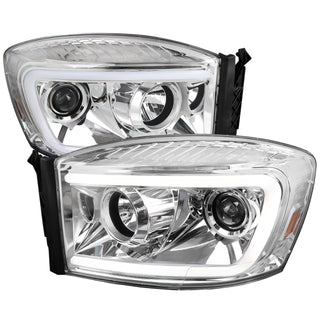 Spec D LED Projector Headlights (Chrome): Dodge Ram 2006 - 2008